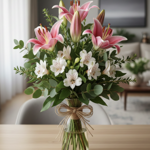 Ramo de Liliums y Alstroemerias